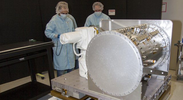 Figure 1: OPALS under construction (Image credit JPL/Caltech via Wikimedia Commons)